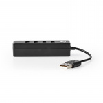 Nedis USB-hub | USB-A Male | 4x USB A Female | 4-Port port(s) | USB 2.0 | USB Drevet
