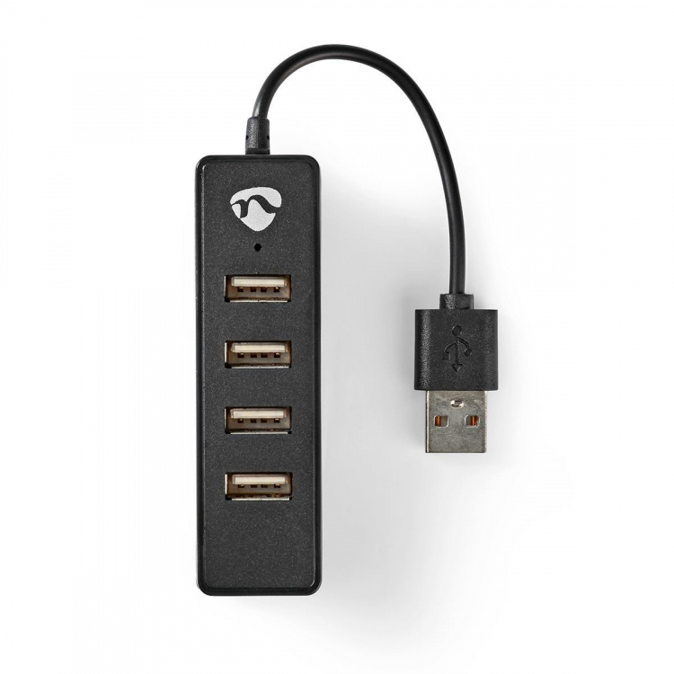 Nedis USB-hub | USB-A Male | 4x USB A Female | 4-Port port(s) | USB 2.0 | USB Drevet