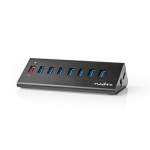 Nedis USB-hub | USB Micro-B Female | USB-A Female | 8-Port port(s) | QC3.0 / USB 3.2 Gen 1 | Strømforsyning / USB Drevet | 5 Gbps | 8x USB