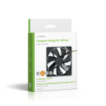Nedis DC-ventilator | DC | Ventilatorstørrelse: 140 mm | 3-Pin | 24.9 dBA | Sort