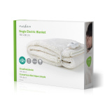 Nedis Elektrisk Tæppe | Undertæppe | 1 Person | 150 x 80 cm | 3 Varmeindstillinger | Vaskbar | Overophedningsbeskyttelse | Polyester / Syntetisk