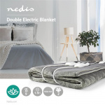 Nedis Elektrisk Tæppe | Undertæppe | 2 Personer | 160 x 140 cm | 9 Varmeindstillinger | 9 h | Vaskbar | Overophedningsbeskyttelse | Digital kontrol | Fleece / Polyester