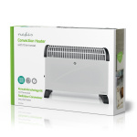 Nedis Elradiator | 2000 W | 3 Varmeindstillinger | Justerbar termostat | Fald over beskyttelse | Integrerede håndtag | Hvid