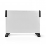 Nedis Elradiator | 2000 W | 3 Varmeindstillinger | Justerbar termostat | Fald over beskyttelse | Integrerede håndtag | Hvid