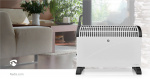 Nedis Elradiator | 2000 W | 3 Varmeindstillinger | Justerbar termostat | Fald over beskyttelse | Integrerede håndtag | Hvid