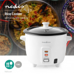 Nedis Ris Koger | 0.6 l | 300 W | Aluminiumsdamper | Non-stick belægning | Aftagelig skål | Auto sluk