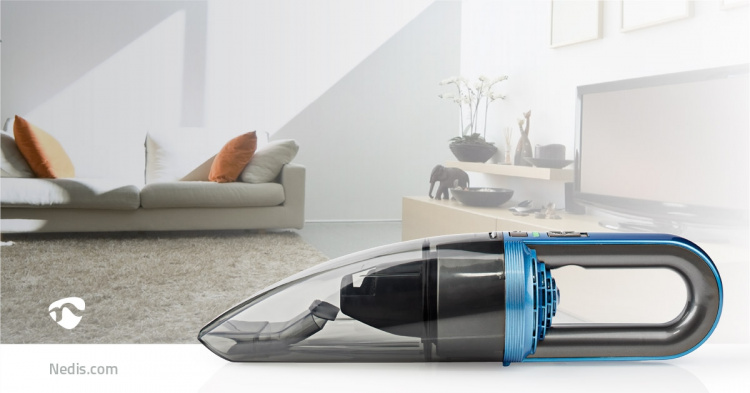Nedis Håndholdt støvsuger | 75 W | Opladningsbar | Tør / Våd | Li-Ion | Blå / Grå