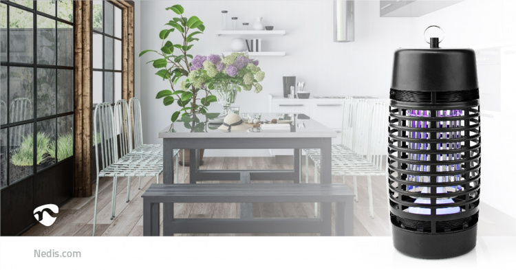 Nedis Myggefælde | 3 W | Lampe Type: LED Light | Effektiv rækkevidde: 30 m² | Sort