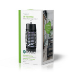 Nedis Myggefælde | 3 W | Lampe Type: LED Light | Effektiv rækkevidde: 30 m² | Sort