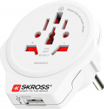 SKROSS Verden til Europa-adapter, integreret USB-port
