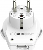 SKROSS Verden til Europa-adapter, integreret USB-port