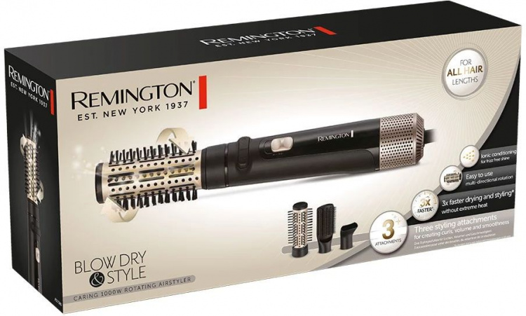Remington Powerful Hot Air Brush med 3 stylingtilbehør