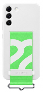 Samsung S22+ Sil Cover w/Strap Hvid