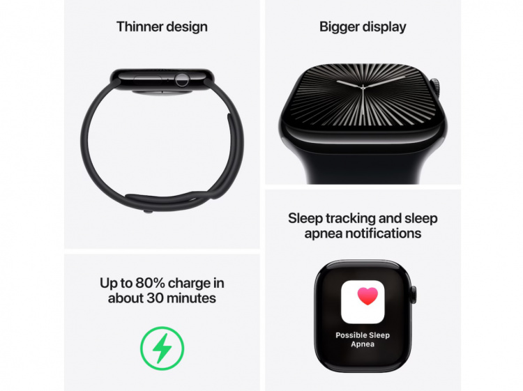 Apple Watch Series 10 GPS + LTE 42 mm Aluminium (sølv)