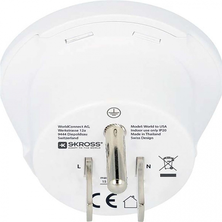 SKROSS Rejseadapter Verden-til-USA Jordet