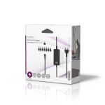 Nedis Universal AC Power Adapter | 36 W | 5 - 24 V DC | 1.80 m | 2.4 A - 3.0 A A | 7 plug(s) | Sort