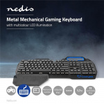 Nedis Wired Gaming Keyboard | USB | Mekaniske Taster | RGB | US international | US layout | USB Drevet | Strømkabellængde: 1.70 m | Gaming
