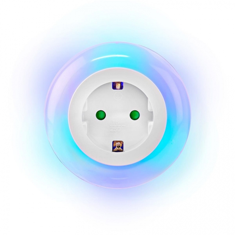 Nedis Plug-In LED natlys | Dag/nat sensor | 3680 W | 10 lm | Blå / Grøn / Hvid