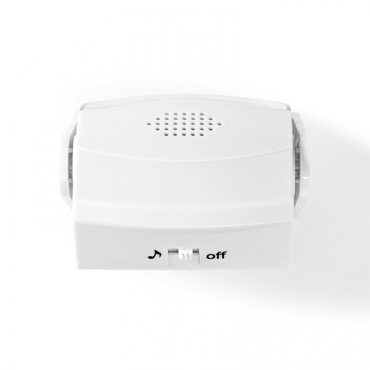 Nedis Motion Detektor Alarm | Batteri | 3x AAA/LR03 | 80 dB | Detektorområde: 1.10 m | Detektorvinkel: 10 ° | Loft / Væg | Hvid