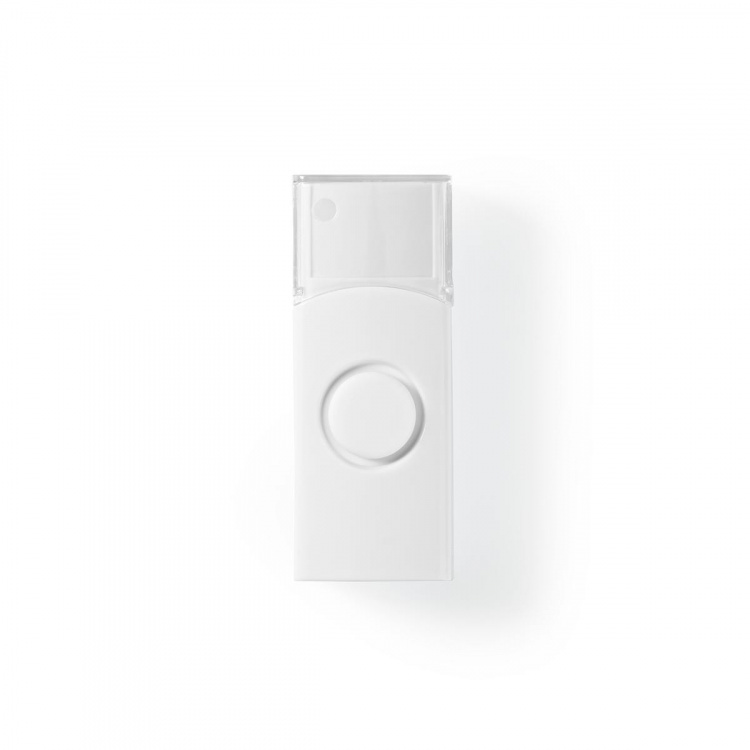 Nedis Trådløst Dørklokke Sæt | Strømforsyning | 220 - 240 V AC 50 Hz | 1x CR2032 | Volume: 80 dB | Signalområde: 300 m | IP44 | Justérbar volume | 36 Melodier | 1 Modtager | Hvid