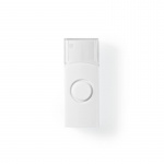 Nedis Trådløst Dørklokke Sæt | Strømforsyning | 220 - 240 V AC 50 Hz | 1x CR2032 | Volume: 80 dB | Signalområde: 300 m | IP44 | Justérbar volume | 36 Melodier | 1 Modtager | Hvid