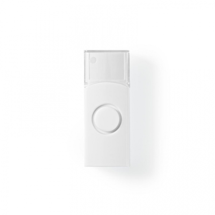 Nedis Trådløst Dørklokke Sæt | Strømforsyning | 220 - 240 V AC 50 Hz | 1x CR2032 | Volume: 80 dB | Signalområde: 300 m | IP44 | Justérbar volume | 36 Melodier | 1 Modtager | Hvid