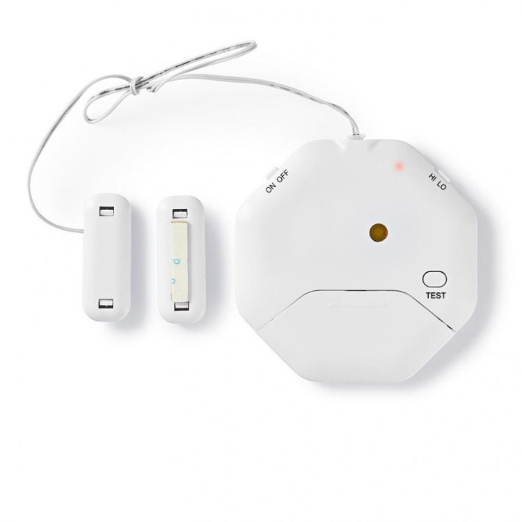 Nedis Dør Vindue Alarm | Batteri | 2x CR2032 | 85 dB | Hvid