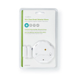 Nedis Dør Vindue Alarm | Batteri | 2x CR2032 | 85 dB | Hvid