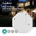Nedis Glas Break Alarm | Udløst af: Vibration | Batteri | 2x CR2032 | 85 dB | Hvid
