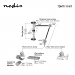 Nedis Tabletstativ | Universal | Interaktiv | Hvid / Metal Nedis Tabletstativ | Universal | Interaktiv | Hvid / Metal