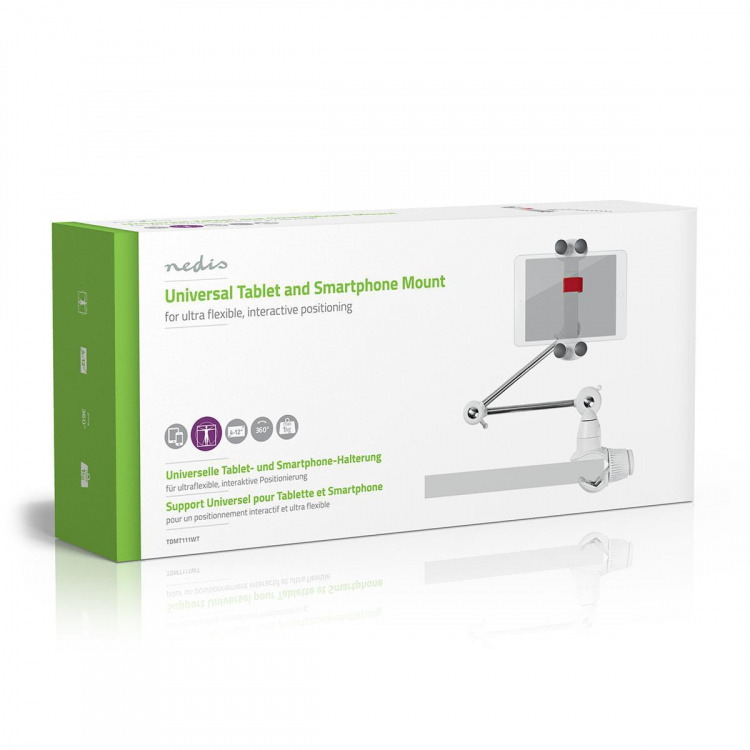 Nedis Tabletstativ | Universal | Interaktiv | Hvid / Metal Nedis Tabletstativ | Universal | Interaktiv | Hvid / Metal