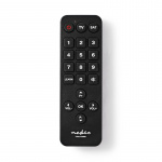 Nedis Universal fjernbetjening | Forprogrammeret | 2 Enheder | Disney + Button / Netflix-knap / Store Knapper | Infrarød | Sort