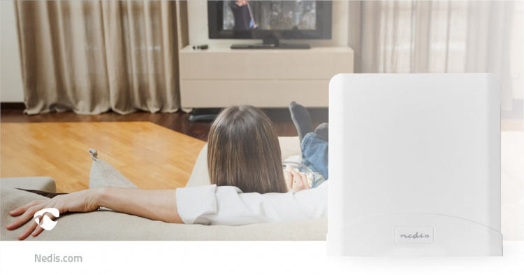 Nedis 5G / 4G / 3G antenne | 5G | Indendørs eller udendørs | 698-5000 MHz | Forstærkning: 6 dB | 2.50 m | Hvid