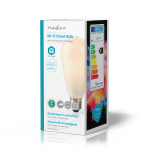 Nedis SmartLife LED Glødepære | E27 | 500 lm | 5 W | Varm Hvid | 2700 K | Glas | Android™ / IOS | ST64 | 1 stk