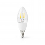 Nedis SmartLife LED Glødepære | E14 | 400 lm | 5 W | Varm Hvid | 2700 K | Glas | Android™ / IOS | Stearinlys | 1 stk Nedis SmartLife LED Glødepære | E14 | 400 lm | 5 W | Varm Hvid | 2700 K | Glas | Android™ / IOS | Stearinlys | 1 stk
