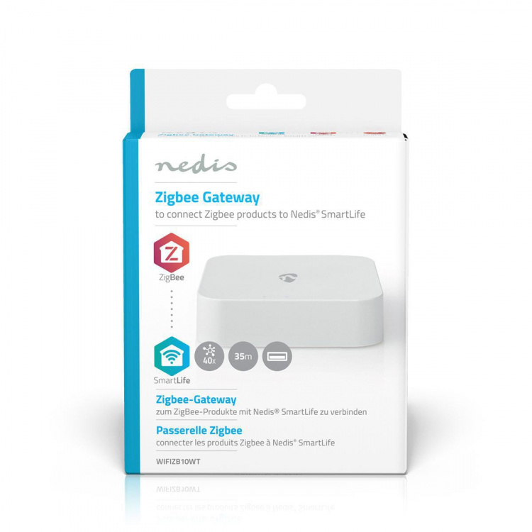 Nedis SmartLife Gateway | Zigbee 3.0 | 40 Enheder | USB Drevet | Android™ / IOS | Hvid