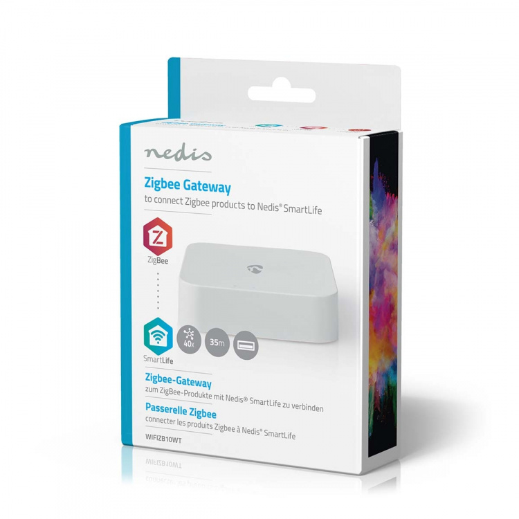 Nedis SmartLife Gateway | Zigbee 3.0 | 40 Enheder | USB Drevet | Android™ / IOS | Hvid