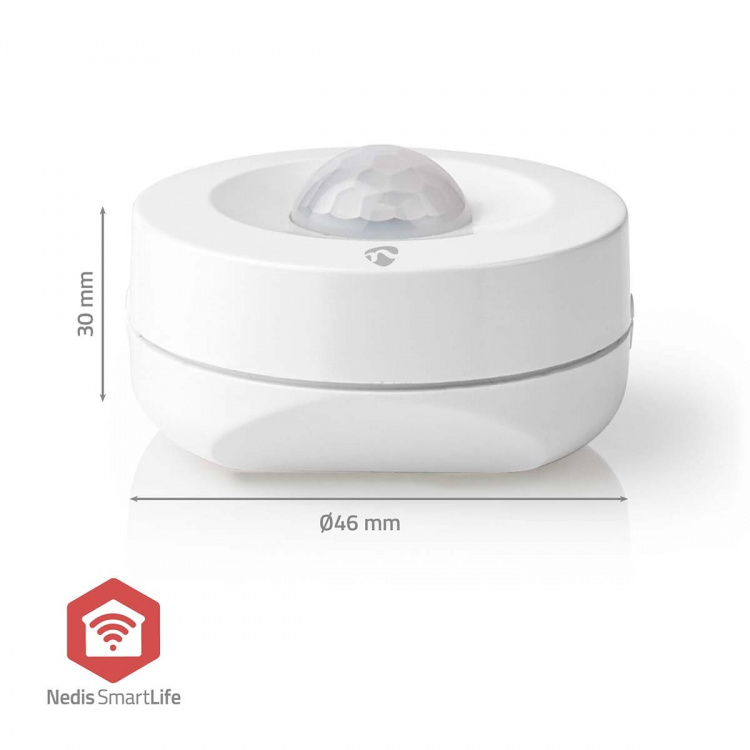 Nedis SmartLife Bevægelses Sensor | Zigbee 3.0 | Batteri | IP20 | Detektorvinkel: 120 ° | Detektorområde: 5 m | Maks. batteritid: 12 måned | Hvid