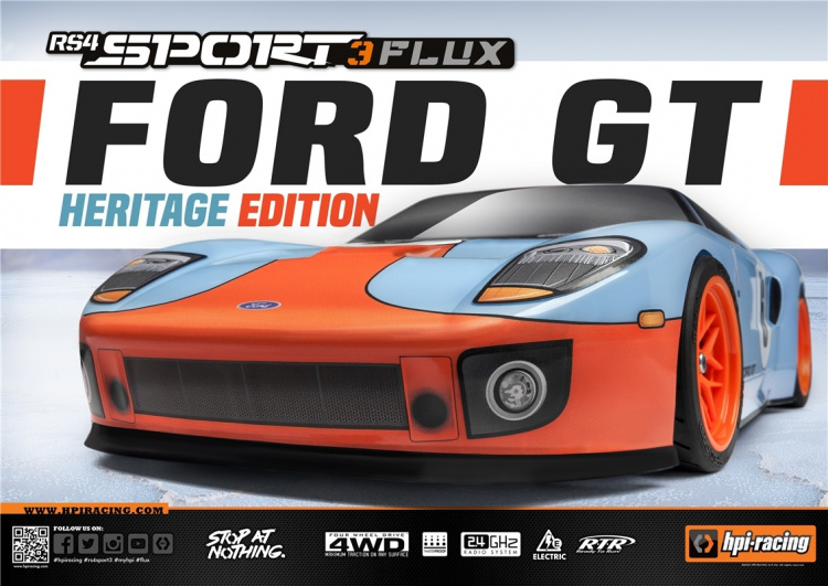 HPI Sport 3 Flux Ford GT Heritage Edition HPI Sport 3 Flux Ford GT Heritage Edition