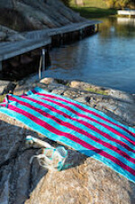 Lord Nelson VICTORY Beach Towel Cabana, Marin/Gul, 80x160 cm