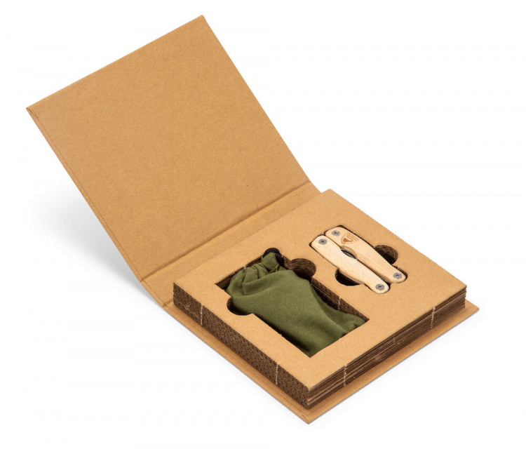 Orrefors Hunting Multiværktøj, håndtag af gummitræ, 8 værktøjer Orrefors Hunting Multiværktøj, håndtag af gummitræ, 8 værktøjer