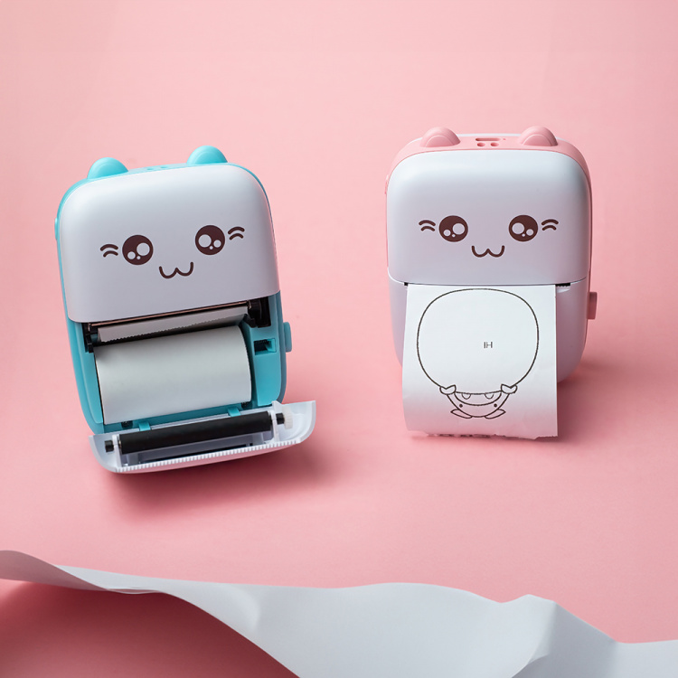 Maxlife MXTP-100 Thermal Printer - bærbar miniprinter med Bluetooth, blå