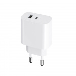 Maxlife MXTC-06 - PD QC vægoplader 1x USB-C, 1x USB, 30W, hvid