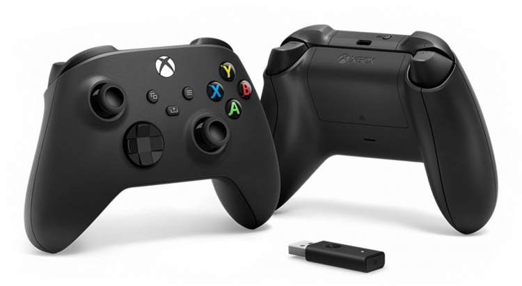 Microsoft Trådlös handkontroll till Xbox med trådlös adapter för Windows 10, Sva