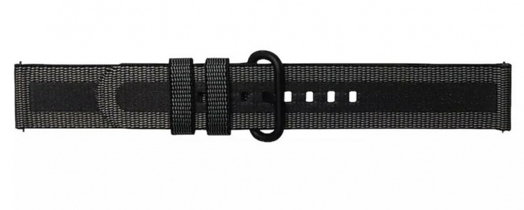 Strap Studio Textile Watch Band Active 20 mm, sort