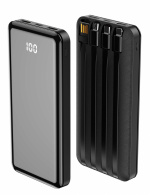 Forever TB-411 Powerbank med kabler, 10 000 mAh