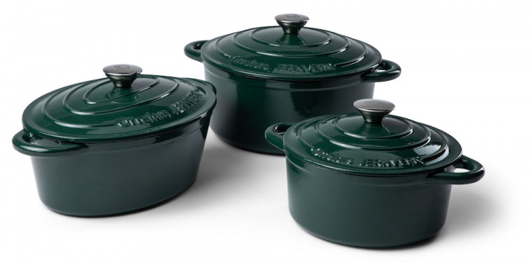 Orrefors Jernverk gjutjärnsgryta, 5 liter, Mörkgrön