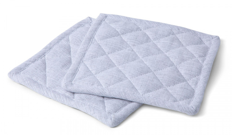 Kosta Linnewäfveri Eliza Grytlapp Återvunnen 2-pack, Ljusgrå