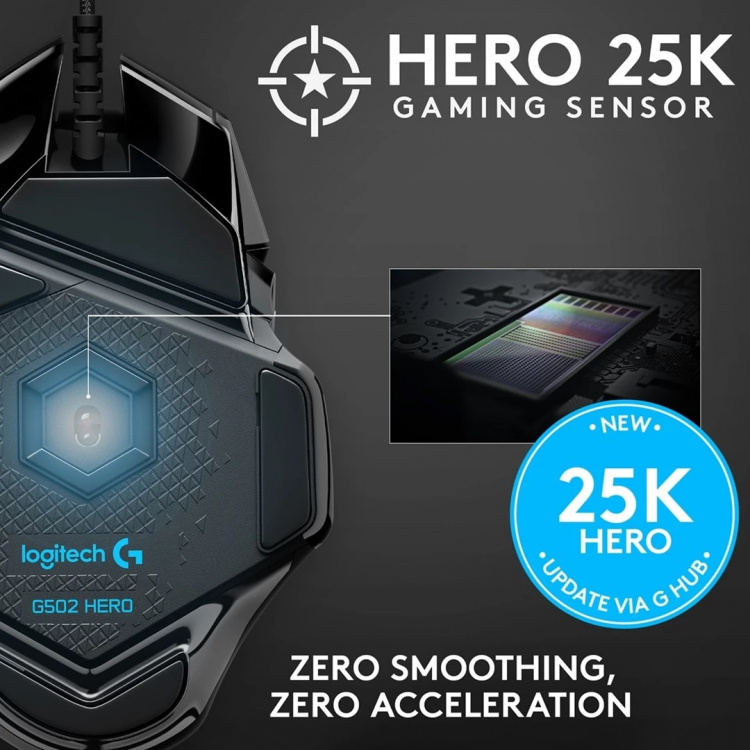Logitech G502 HERO High Performance Gaming Mouse Logitech G502 HERO High Performance Gaming Mouse