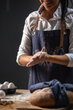 Kosta Linen Weaving Mill-forklæde, marineblå